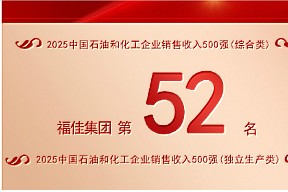 喜报丨福佳集团上榜中国石油和化工企业销售收入500强榜单！